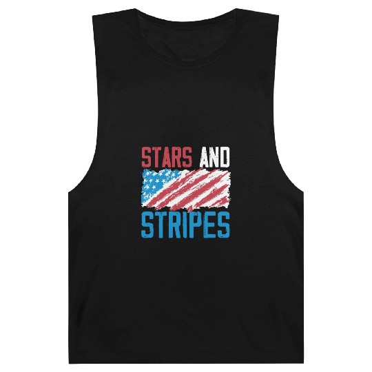 Stars And Stripes America USA Flag 4th Of July Barnard Tanks