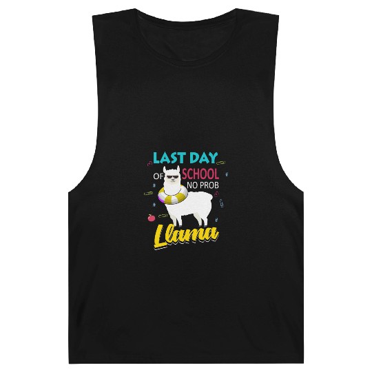 Llama Last Day of School Teacher No Prob Barnard Tanks