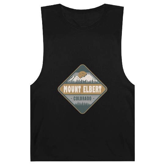 Mount Elbert Colorado US Vintage Hiking Design Barnard Tanks