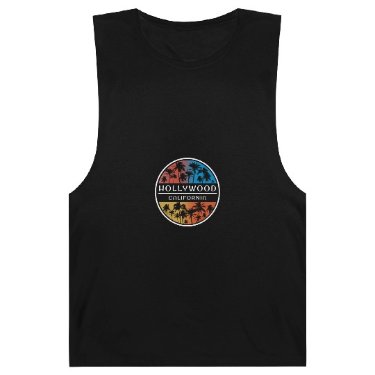 Hollywood California Stylish Vacation Souvenir Barnard Tanks