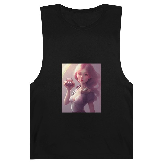 #2 teen gamer girl AI ART Barnard Tanks