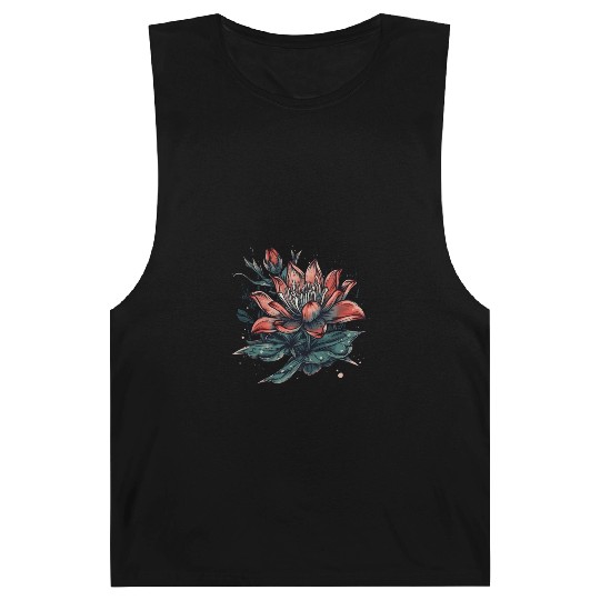 Japanese Spider Lily Soft Anime Aesthetic Flower Barnard Tanks