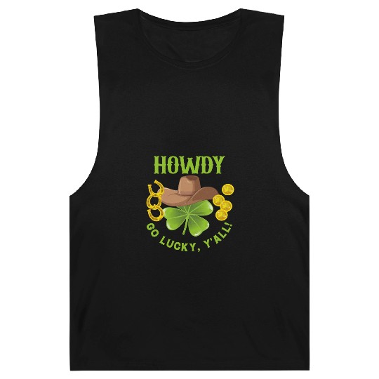 Howdy Go Lucky, Y'all! Saint Patrick's Day Apparel Barnard Tanks