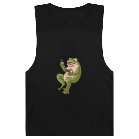 Toad Frog eating Ramen Soup Design for a Frog Barnard Tanks