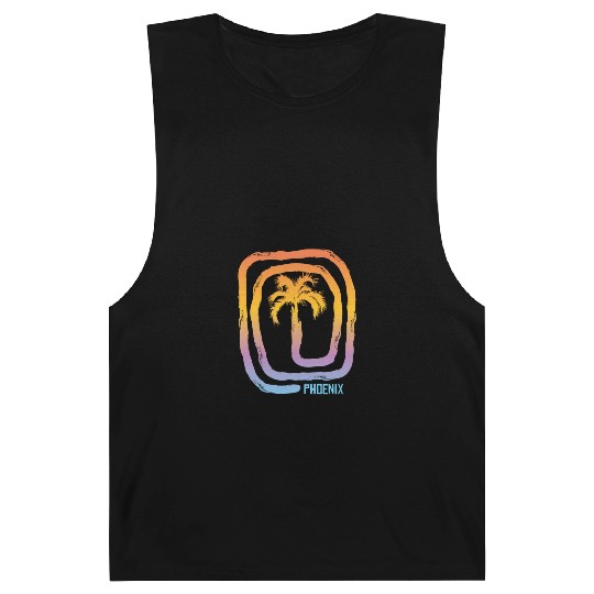 Cool Phoenix Arizonna Palm Tree Souvenir Vacation Barnard Tanks