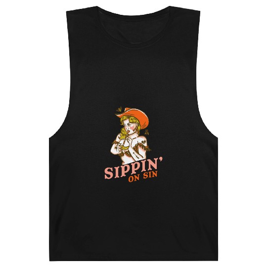 Sippin' On Sin Cowgirl Apparel Barnard Tanks