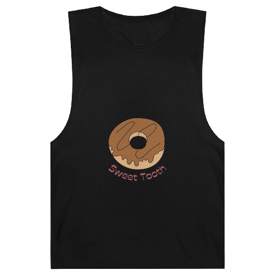 Brown sweet donut , Sweet tooth, donut cartoons Barnard Tanks