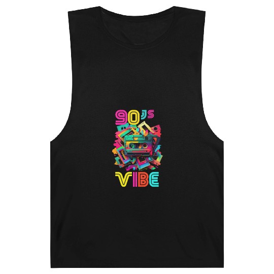 90s Vibe - I Love The 90s - Retro 90s Neon Barnard Tanks
