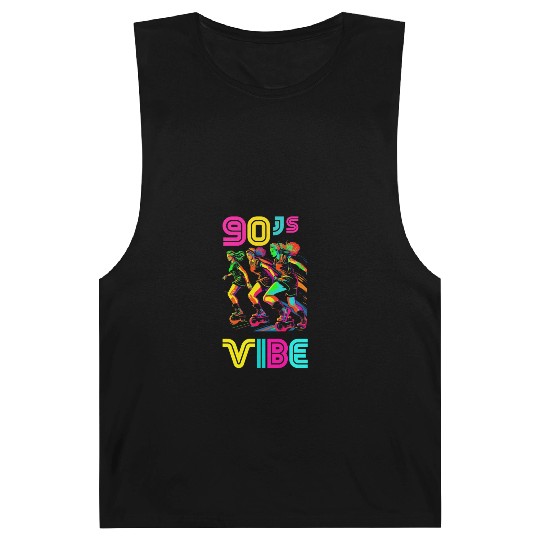 90s Vibe - I Love The 90s - Retro 90s Neon Barnard Tanks