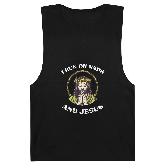 I run on naps and Jesus Barnard Tanks