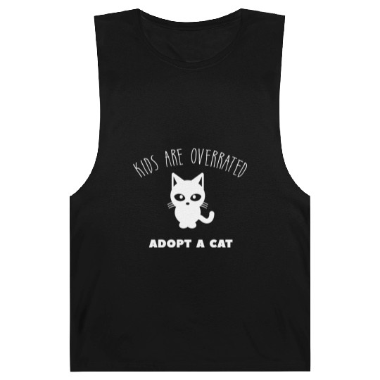 Kids Are Overrated Adopt A Cat Cat Meme Lover Barnard Tanks