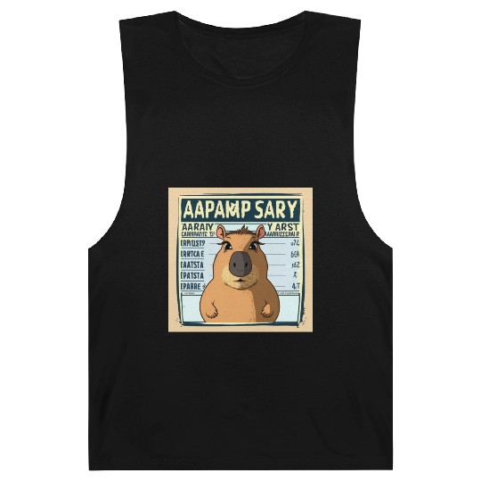 Wanted for 93 Felonies Na Capybara Mugshot Outlaw Barnard Tanks