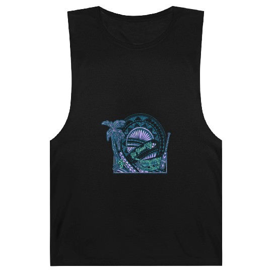 Big Island Outrigger Canoe Teal Tribal Barnard Tanks