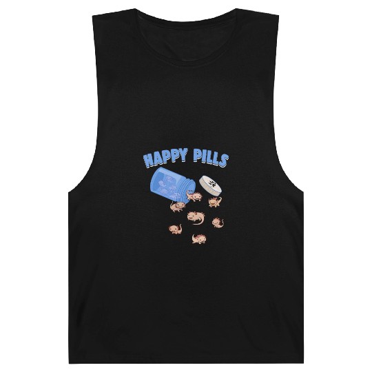 Happy Pills Axolotls Funny Axolotl Lover Humor Pun Barnard Tanks