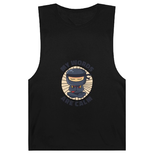 Serenity Ninja Fan Calm Yoga Lover Peaceful Barnard Tanks