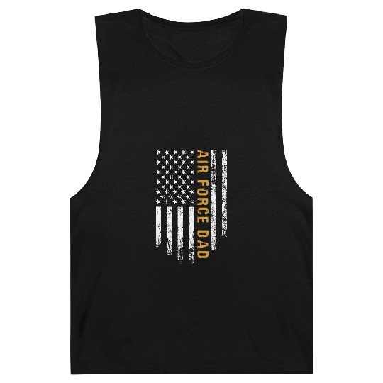 USA Flag Air Force Dad PILOT Barnard Tanks