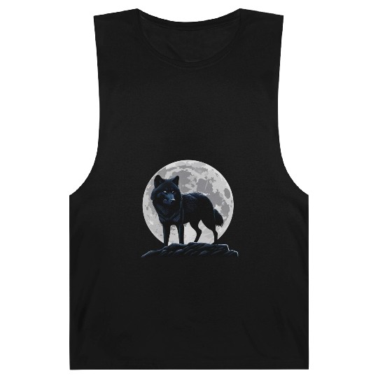 Wolf howling at the moon graphic Barnard Tanks