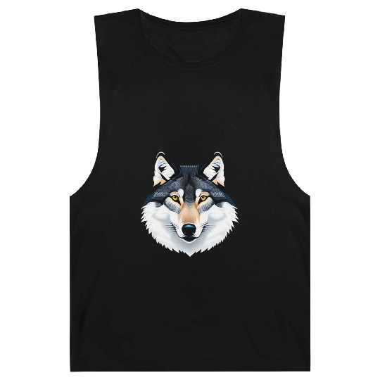 Wolf howling at the moon graphic Barnard Tanks