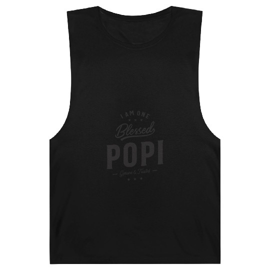 I Am One Blessed Popi - Dad and Grandpa Barnard Tanks