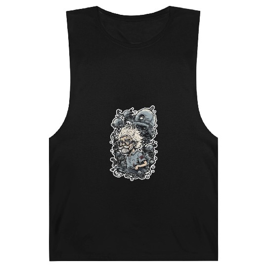 Digital illustration of a science teacher Barnard Tanks