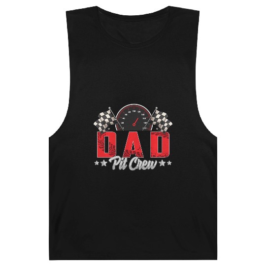 Race Car Birthday Party Racing Family Dad Pit Crew Barnard Tanks