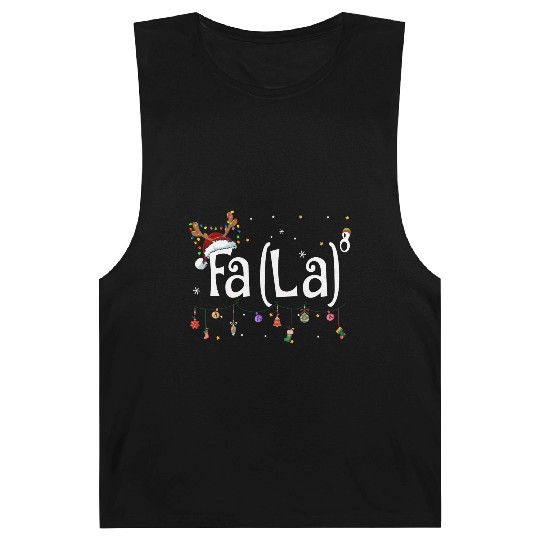 Fa La La 8 Math Teacher Christmas Barnard Tanks