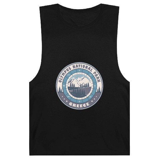 Olympus National Park Greece Vintage Hiking Design Barnard Tanks
