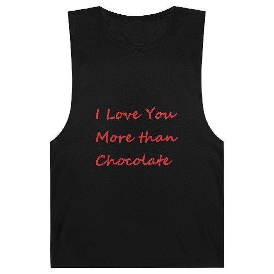 I Love You More than Chocolate red Barnard Tanks