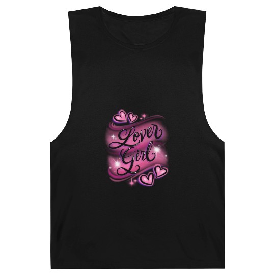 Lover Girl pink airbrush design Barnard Tanks