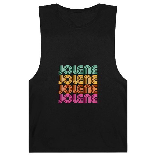 Jolene Retro Vintage 70s 80s Rainbow Pink Song Sun Barnard Tanks