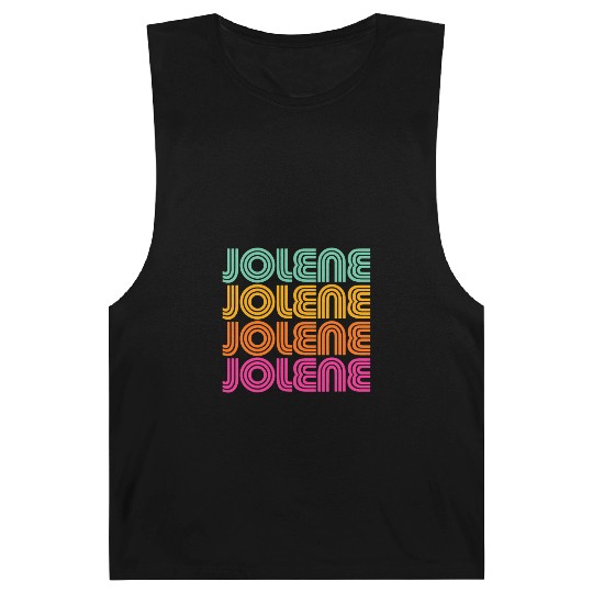 Jolene Retro Vintage 70s 80s Rainbow Pink Song Sun Barnard Tanks