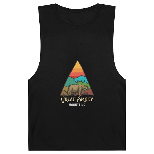 Great Smoky Mountains Vintage Landscape Barnard Tanks