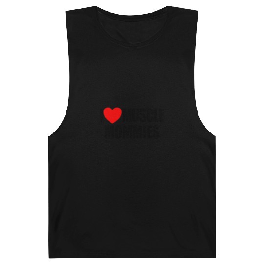 I Love Muscle Mommies Red Heart Muscle Mommies Barnard Tanks