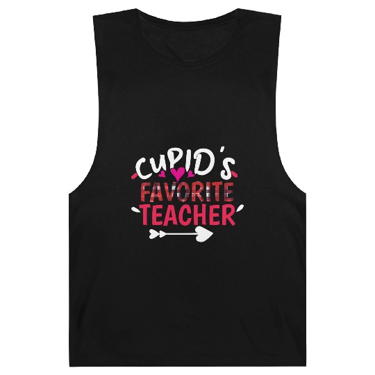 Plaid Cupid Favorite Teacher Valentines Day Barnard Tanks