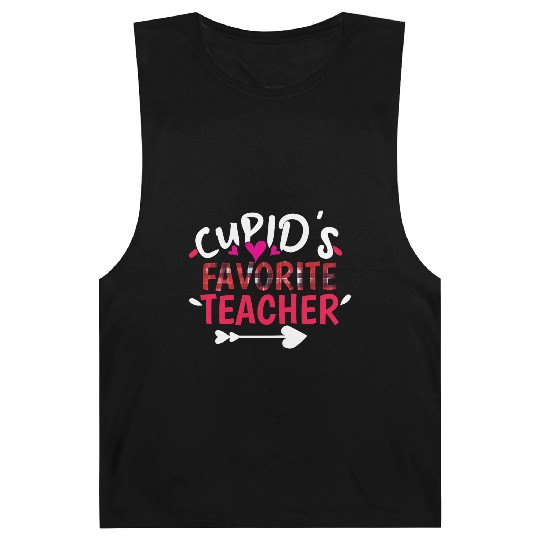 Plaid Cupid Favorite Teacher Valentines Day Barnard Tanks