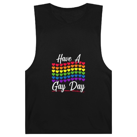 Have A Gay Day Rainbow Pride Month LGBTQ Gay Pride Barnard Tanks