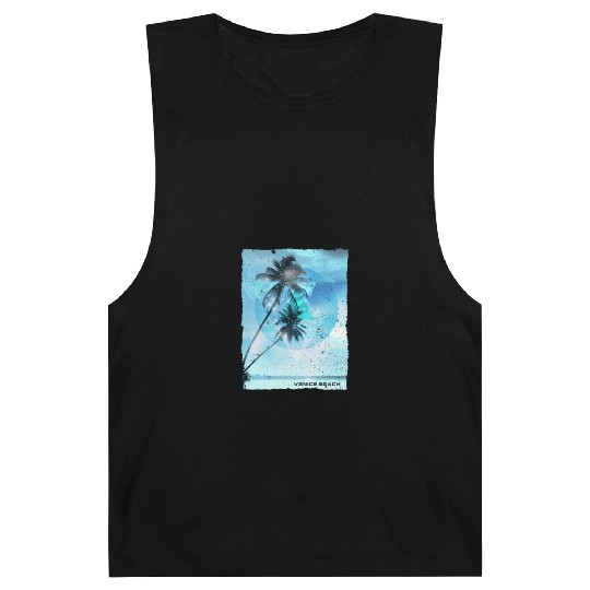 Artistic Venice Beach California Palm Tree Barnard Tanks