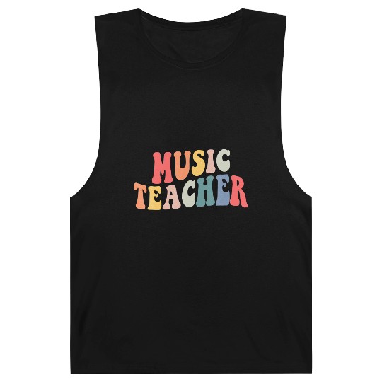 Groovy Music Teacher Team Back To School Barnard Tanks