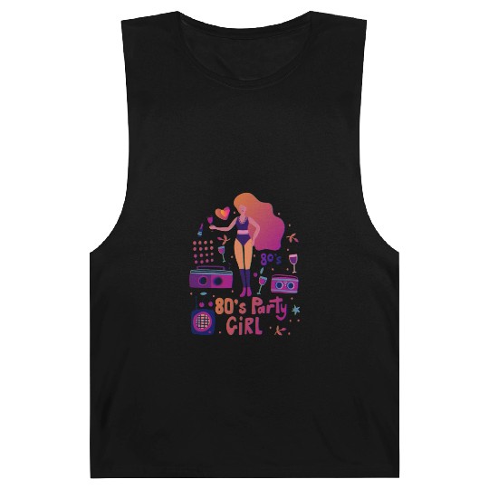 80s party girl sexy girl Barnard Tanks
