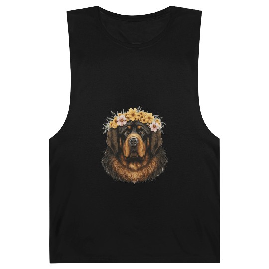 Tibetan Mastiff Flower Crown Floral Farm Animal Pe Barnard Tanks