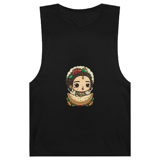Frida Kahlo & Tacos Cinco De Mayo Mexican Fiesta Barnard Tanks