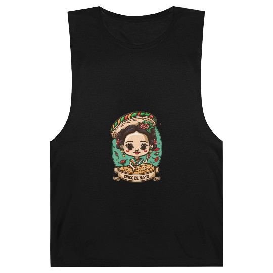 Frida Kahlo & Tacos Funny Cinco De Mayo Mexican Barnard Tanks