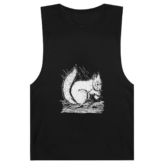 Squirrel Drawing Art Squirrel Lover Barnard Tanks