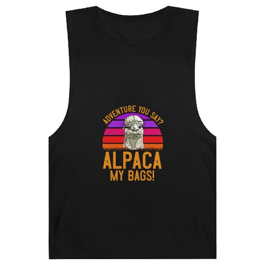 Alpaca my Bags Mountaineer funny Hiking Barnard Tanks