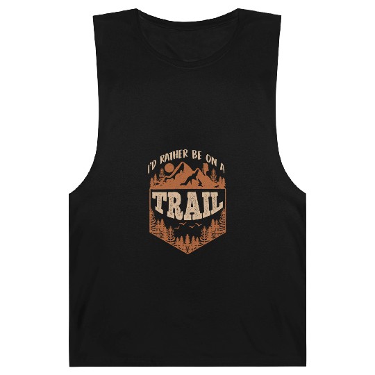 I'd rather be on a Trail Wanderlust Mountain lover Barnard Tanks