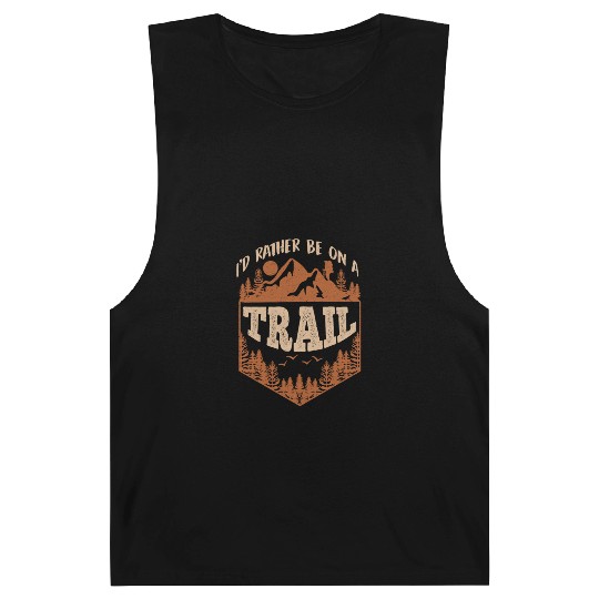 I'd rather be on a Trail Wanderlust Mountain lover Barnard Tanks