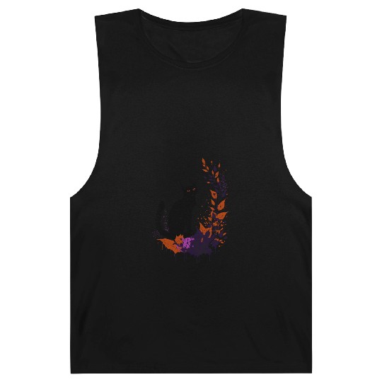 Black cat with plants Barnard Tanks