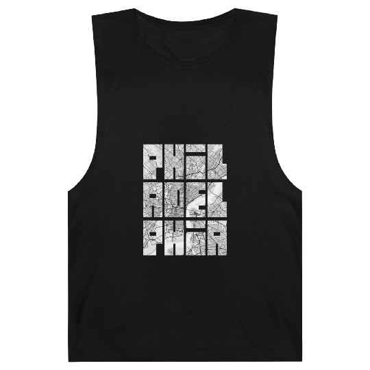 Philadelphia USA City Map Typography Light Barnard Tanks