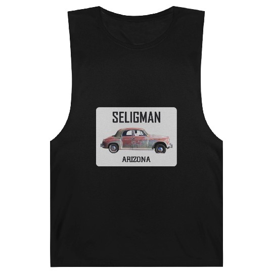 Old car city of Seligman in Arizonna, US Route 66 Barnard Tanks