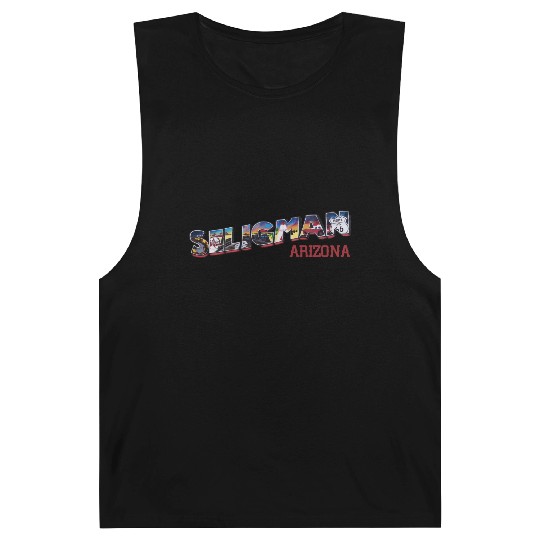 City of Seligman in Arizonna, US Route 66 Barnard Tanks